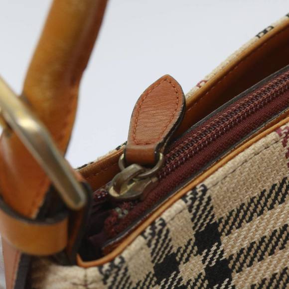 BURBERRY Nova Check Shoulder Bag Canvas Beige Auth 66603 - Picture 10 of 16